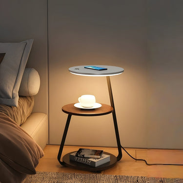 Smart Nightstand with Wireless Charger & Lamp - InspiredGrabs.com